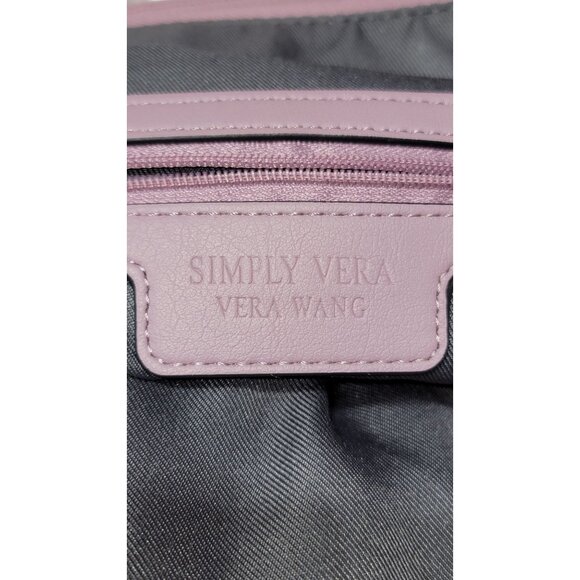 Simply Vera Wang Cara Tote Bag Handbag Purse - Elderberry - Picture 5 of 7